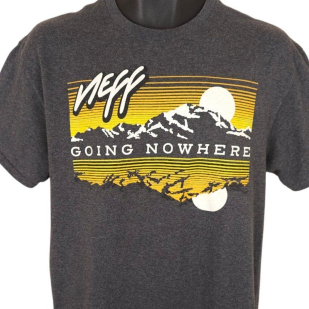 Neff Going Nowhere T Shirt Mens Size Medium Gray Outdoors Nature Tee